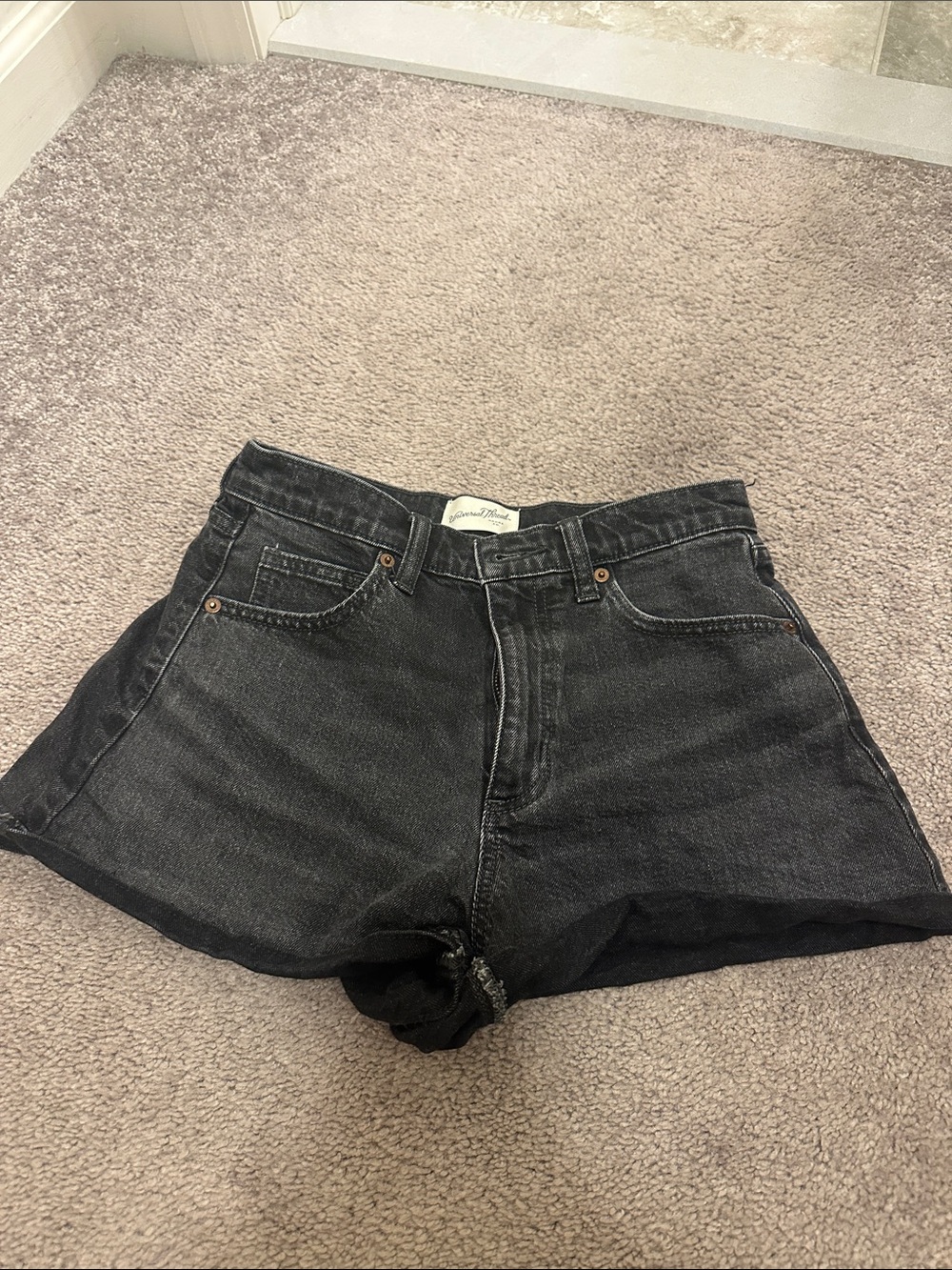 Universal Thread Black High-Rise Denim Shorts